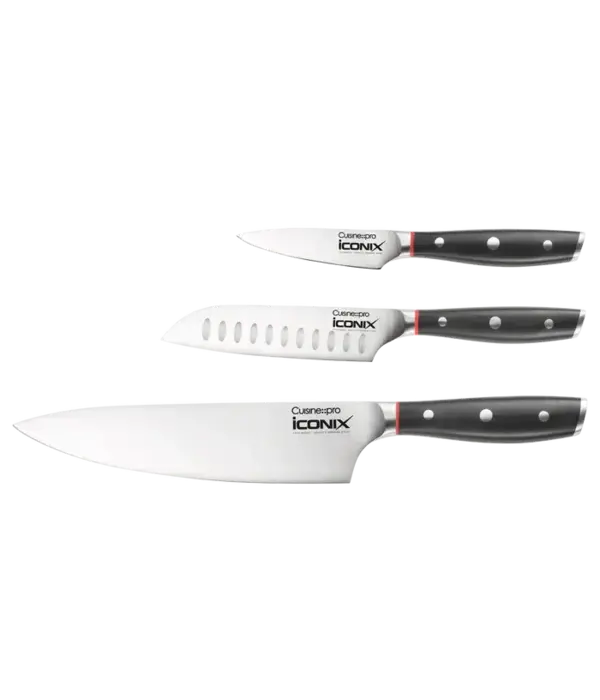 THE CUSTOM CHEF Cuisine::pro® iconiX® Ensemble de 3 couteaux de démarrage - THE CUSTOM CHEF™