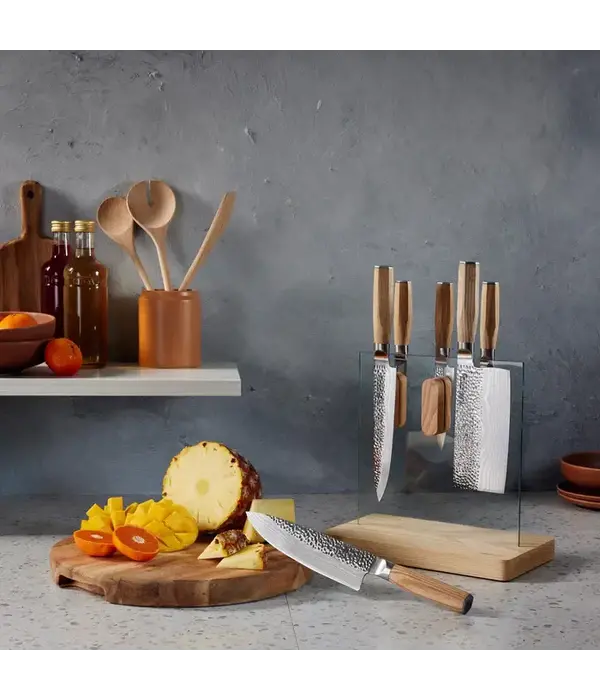 THE CUSTOM CHEF Cuisine::pro® Damashiro® EMPEROR Hikari 7-Piece Knife Block - THE CUSTOM CHEF™