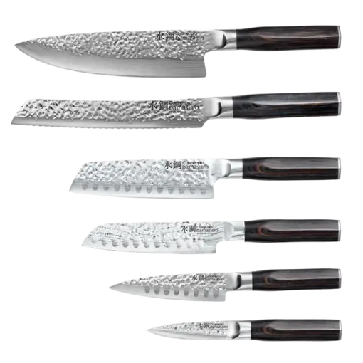 THE CUSTOM CHEF Cuisine::pro® Damashiro® EMPEROR Mokuzai 7-Piece Knife Block - THE CUSTOM CHEF™