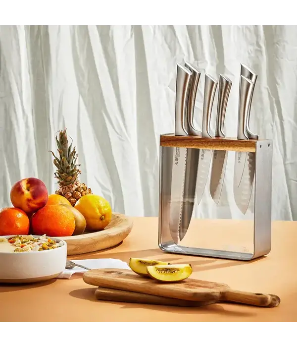 THE CUSTOM CHEF Cuisine::pro® Damashiro® Kinzoku Knife Block 7-piece Set - THE CUSTOM CHEF™