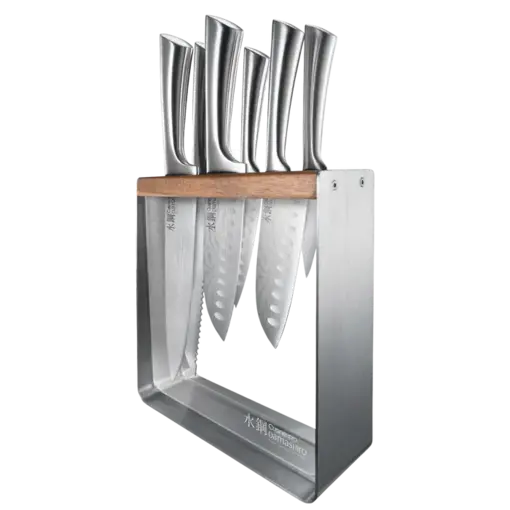 THE CUSTOM CHEF Cuisine::pro® Damashiro® Bloc à couteaux Kinzoku 7 pièces - THE CUSTOM CHEF™