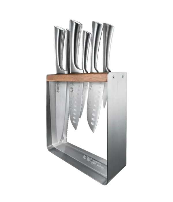 THE CUSTOM CHEF Cuisine::pro® Damashiro® Bloc à couteaux Kinzoku 7 pièces - THE CUSTOM CHEF™