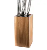 THE CUSTOM CHEF Cuisine::pro® Universal Square Acacia Wood Knife Block - THE CUSTOM CHEF™