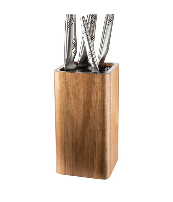 THE CUSTOM CHEF Cuisine::pro® Universal Square Acacia Wood Knife Block - THE CUSTOM CHEF™