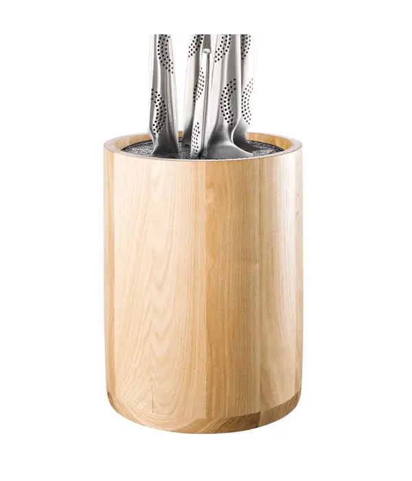 THE CUSTOM CHEF Cuisine::pro® Universel Bloc à couteaux Circa en bois de frêne - THE CUSTOM CHEF™