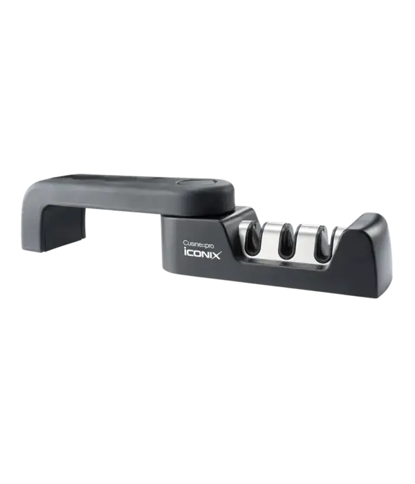 THE CUSTOM CHEF Cuisine::pro® iconiX® Aiguiseur de couteaux pliable en 3 étapes - THE CUSTOM CHEF™