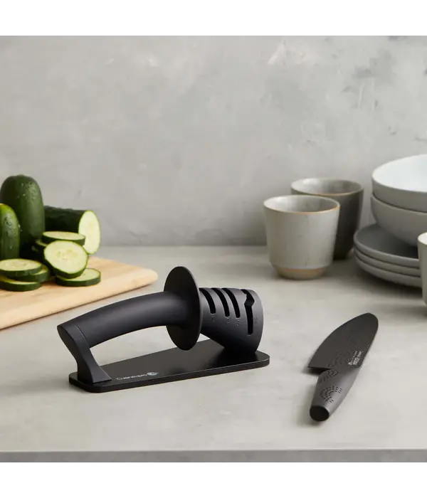 THE CUSTOM CHEF Cuisine::pro® iD3® Black Samurai™ Aiguiseur de couteaux en 3 étapes -THE CUSTOM CHEF™