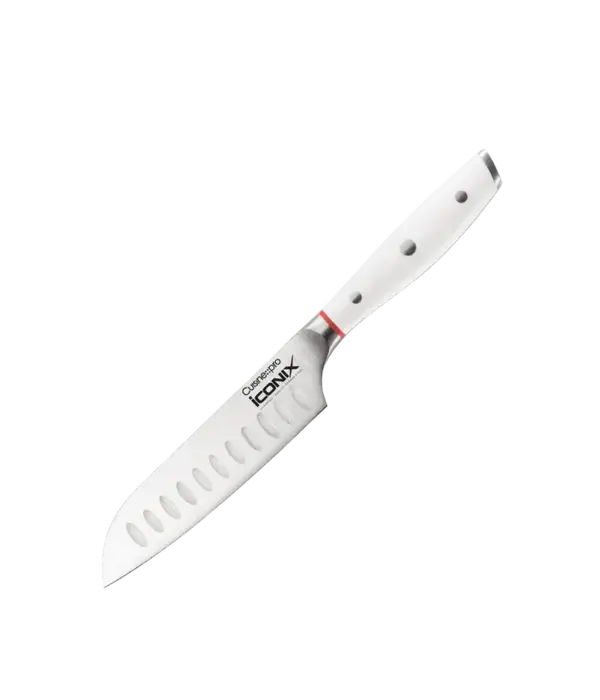 THE CUSTOM CHEF Cuisine::pro® iconiX® Try Me Couteau Santoku 5" Blanc - THE CUSTOM CHEF™