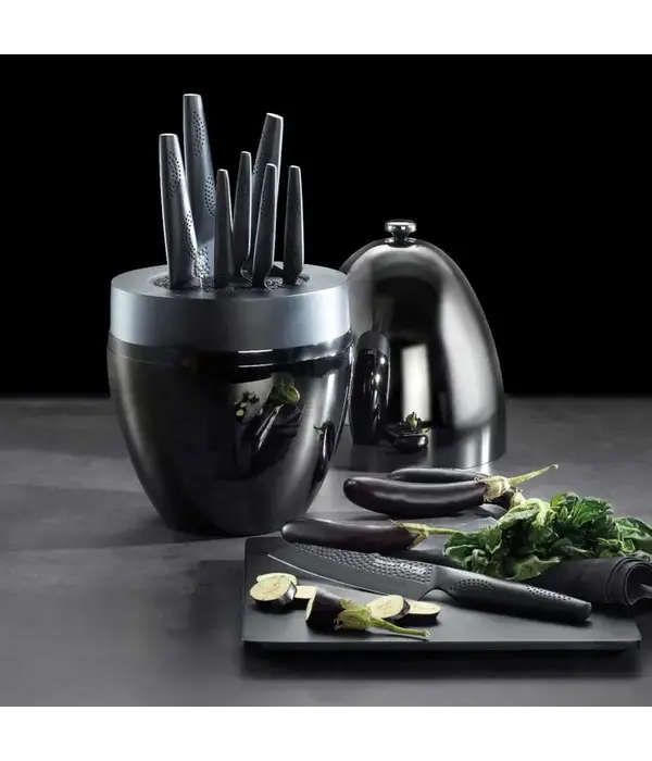 THE CUSTOM CHEF Cuisine::pro® iD3® Black Samurai™ The Egg Bloc à couteaux 9 pièces - THE CUSTOM CHEF™