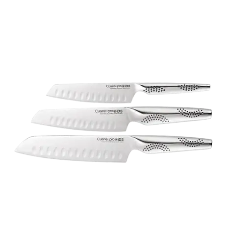 THE CUSTOM CHEF Cuisine::pro® iD3® Ensemble de 3 couteaux Santoku - THE CUSTOM CHEF™