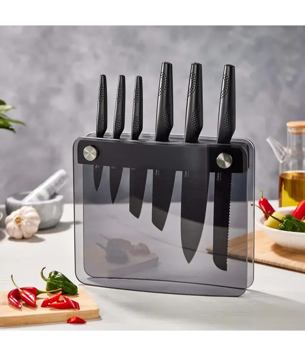 THE CUSTOM CHEF Cuisine::pro® iD3® Black Samurai™ Sakai Knife Block 7 pieces - THE CUSTOM CHEF™