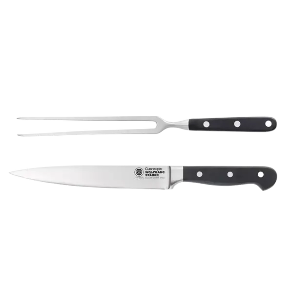 Cuisine::pro® WOLFGANG STARKE™ Couteau et fourchette à découper, 2 pièces - THE CUSTOM CHEF™