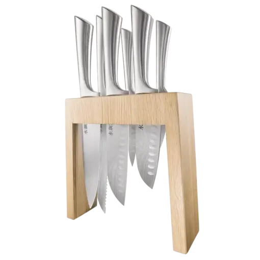 THE CUSTOM CHEF Cuisine::pro® Damashiro® Bloc à couteaux Mizu, 7 pièces - THE CUSTOM CHEF™