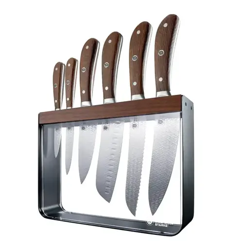 THE CUSTOM CHEF Cuisine::pro® WOLFGANG STARKE™ Oak Harz 7-piece Knife Block - THE CUSTOM CHEF™