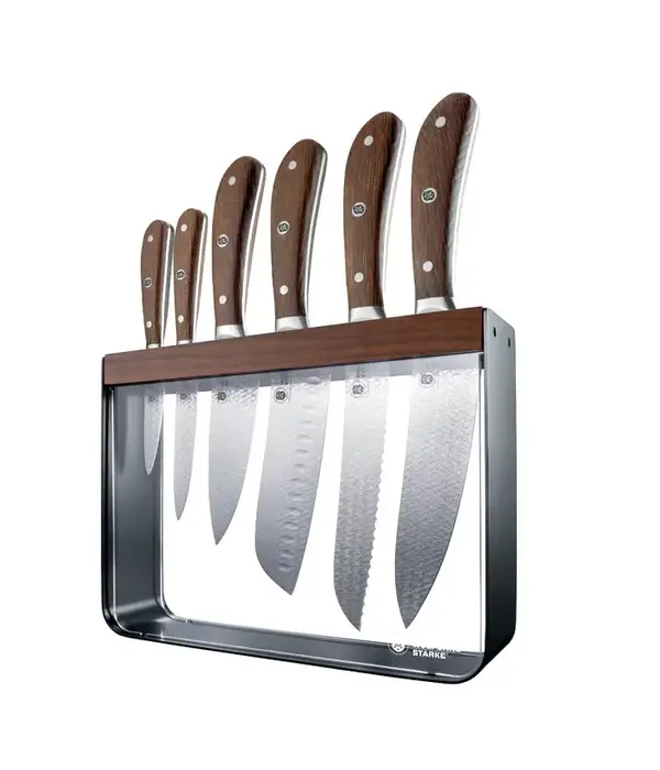 THE CUSTOM CHEF Cuisine::pro® WOLFGANG STARKE™ Oak Harz 7-piece Knife Block - THE CUSTOM CHEF™