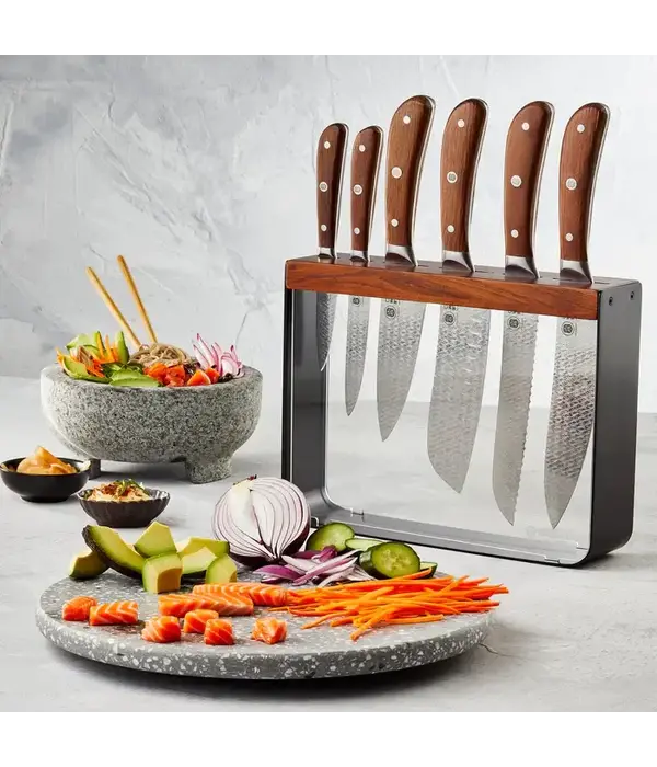THE CUSTOM CHEF Cuisine::pro® WOLFGANG STARKE™ Oak Harz 7-piece Knife Block - THE CUSTOM CHEF™