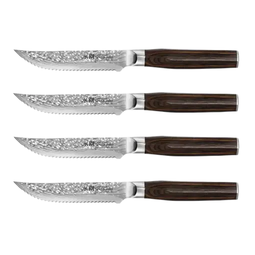 THE CUSTOM CHEF Cuisine::pro® Damashiro® EMPEROR Set of 4 Steak Knives 5" - THE CUSTOM CHEF™
