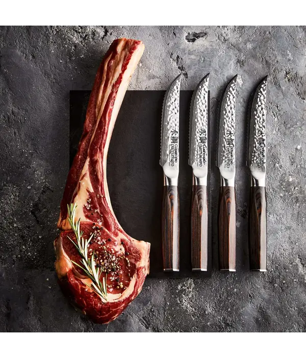 THE CUSTOM CHEF Cuisine::pro® Damashiro® EMPEROR Ensemble de 4 couteaux à steak 5" - THE CUSTOM CHEF™