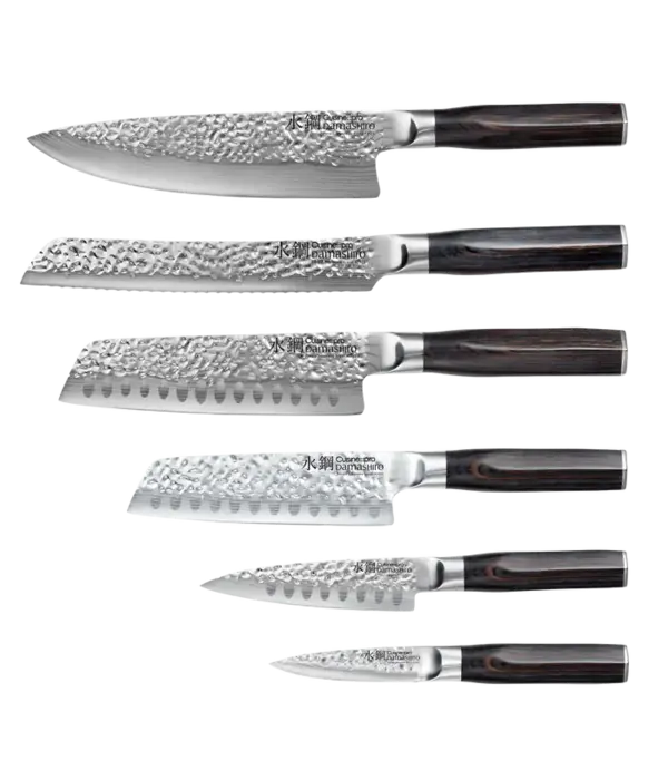 THE CUSTOM CHEF Cuisine::pro® Damashiro® Emperor Bloc à couteaux Shi 7 pièces - THE CUSTOM CHEF™