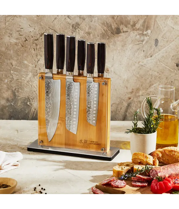 THE CUSTOM CHEF Cuisine::pro® Damashiro® Emperor Bloc à couteaux Shi 7 pièces - THE CUSTOM CHEF™