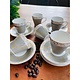 Artika Espresso Coffee Cups & Saucers Gold 2.4 oz, Set of 6