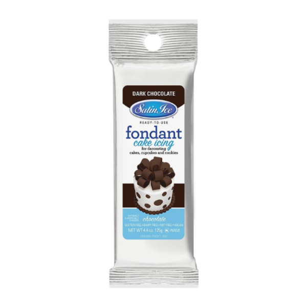 Fondant au Chocolat Brun Foncé - 125g de Satin Ice