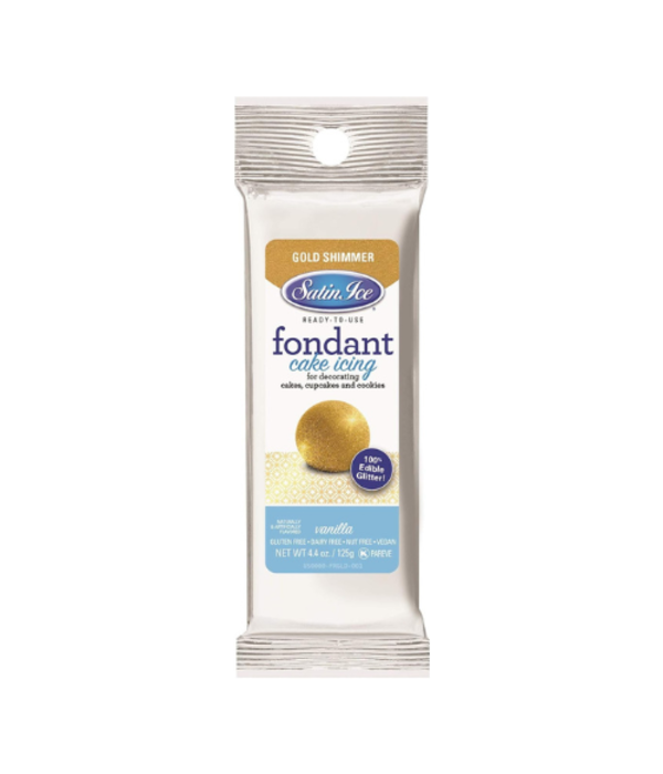 Satin Ice Satin Ice Gold Shimmer Rolled Fondant 125g