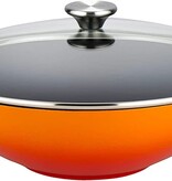 Le Creuset Wok avec couvercle en vitre Flamme, 4.8L Le Creuset