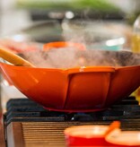 Le Creuset Wok avec couvercle en vitre Flamme, 4.8L Le Creuset