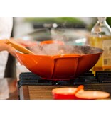 Le Creuset Wok avec couvercle en vitre Flamme, 4.8L Le Creuset