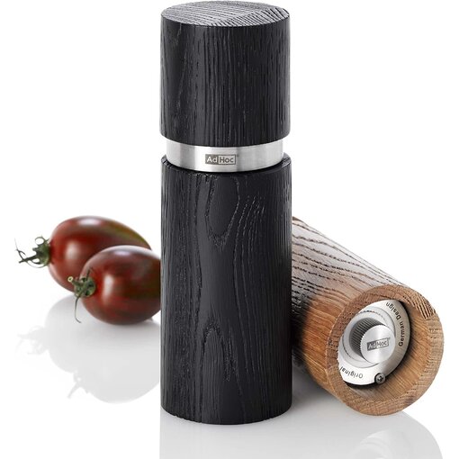 AdHoc "Textura" 15cm Wood Pepper and Salt Mill Set