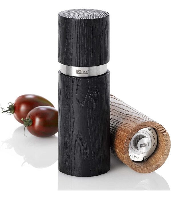 AdHoc "Textura" 15cm Wood Pepper and Salt Mill Set