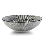 Brilliant Bol à rayures larges noir et blanc, 21 cm de Brillant