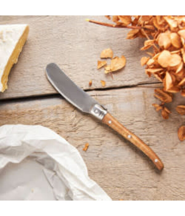 Brilliant Couteau à Beurre Laguiole avec Manche en Bois Naturel, Ens/4 de Brilliant