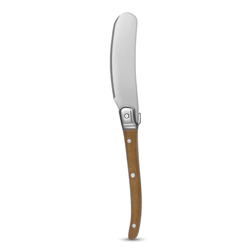 Brilliant Couteau à Beurre Laguiole avec Manche en Bois Naturel, Ens/4 de Brilliant