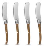 Brilliant Couteau à Beurre Laguiole avec Manche en Bois Naturel, Ens/4 de Brilliant