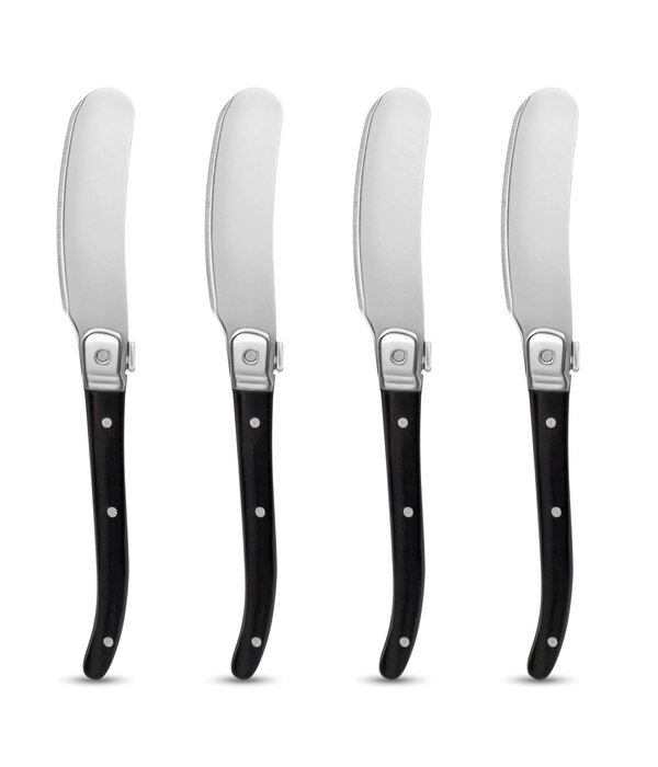 Brilliant Brilliant Laguiole Black Wood Handle Butter Knife, Set of 4