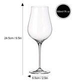 Brilliant Bohemia "Limosa" Wine Glass 500ml, Set of 6