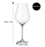 Brilliant Bohemia "Limosa" Wine Glass 650ml, Set of 6