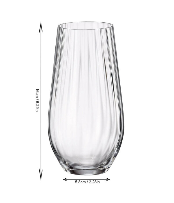 Brilliant Brillant "Columbia" Stemless Champagne Flute Glass 580ml, Set of 6