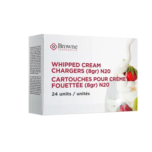 Cartouches de recharge pour siphon à crème fouettée, boîte de 24 de Browne