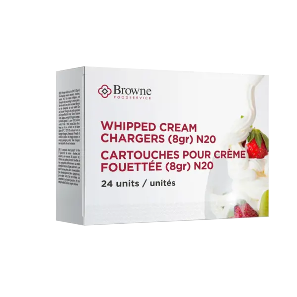 Cartouches de recharge pour siphon à crème fouettée, boîte de 24 de Browne