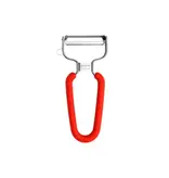Browne 2.20" Dual Serrated Blade Y Peeler, Red