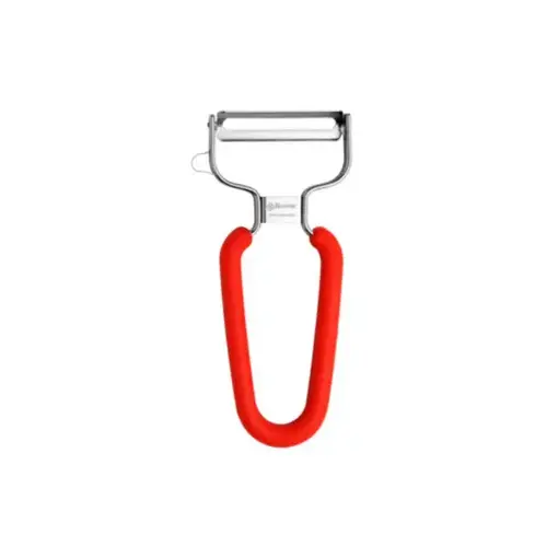 Browne 2.20" Dual Serrated Blade Y Peeler, Red