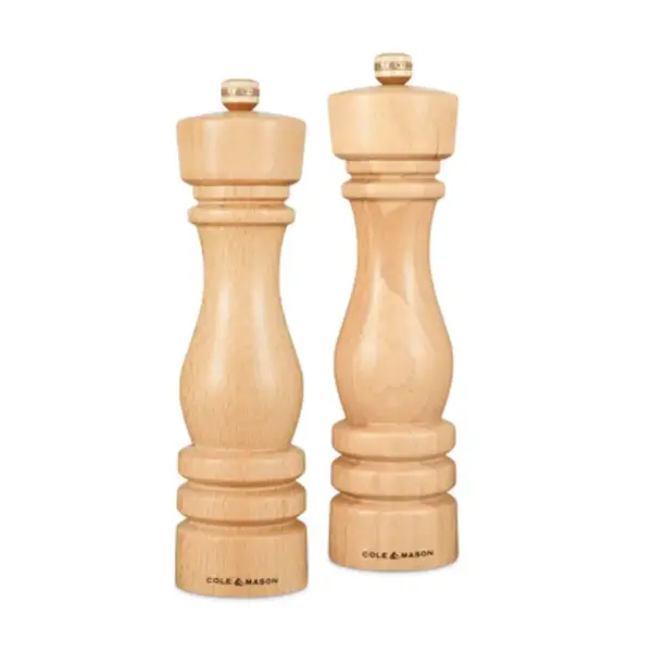 Cole & Mason "London" Natural Salt & Pepper Mills, 22 cm, Set of 2