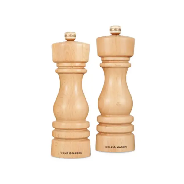 Cole & Mason "London" Natural Salt & Pepper Mills, 18 cm, Set of 2