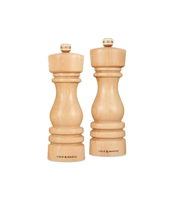 Cole & Mason Moulins à poivre et sel Naturel "London" 18 cm, ens/2 de Cole & Mason