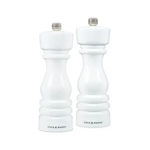 Cole & Mason Moulins à poivre et sel Blanc "London" 18 cm, ens/2 de Cole & Mason