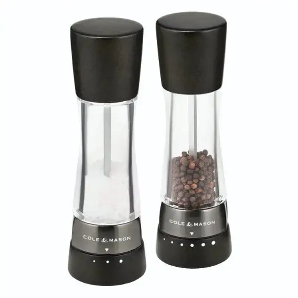 Cole & Mason "Derwent" Black Salt & Pepper Mills, 19 cm, Set of 2