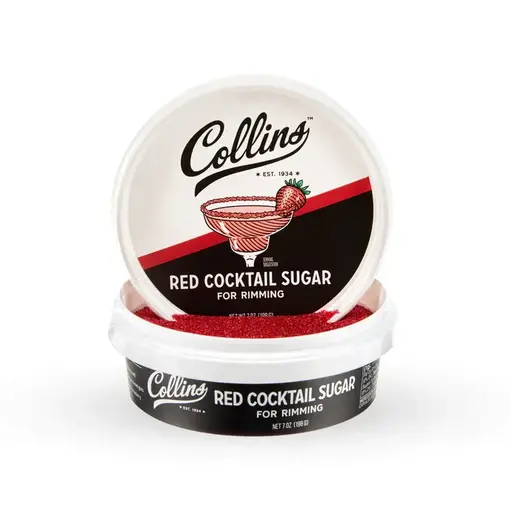 Collins Sucre à cocktail rouge 7 oz de Collins